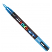 Marqueur Posca Bleu foncé pailleté PC3M Pointe conique fine