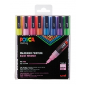 Marqueurs Posca PC3M Pointe conique fine Pailleté 8 pièces