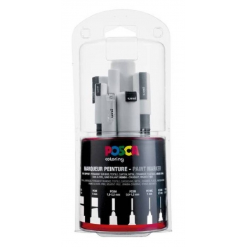 PC/7A BL - 3296280033563 - Posca - Marqueurs Posca multipointes 7 pièces Blanc