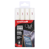 Marqueurs chalk (craie) conique moyenne Blanc 4 pcs