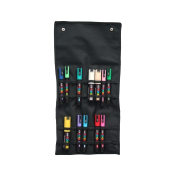 TROUSSE TISSU/20 VIDE - 3296280034584 - Posca - Trousse (vide) en tissu pour 20 Posca