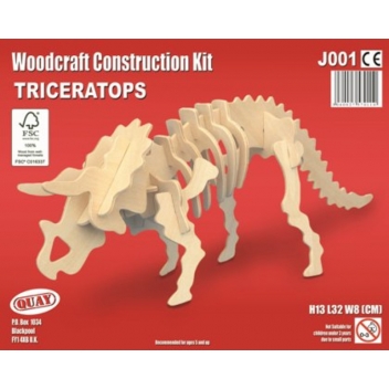 J001 - 5060027570110 - Quay - Maquette en bois Tricératops - 2