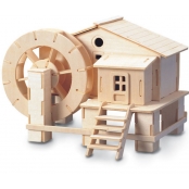 Maquette en bois Moulin à eau