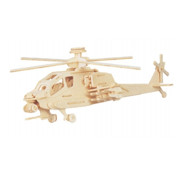 P072 - 5060027570691 - Quay - Maquette en bois Hélicoptère (Apache)