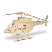 Maquette en bois Hélicoptère (Bell 206)