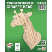 Maquette en bois Tête de girafe