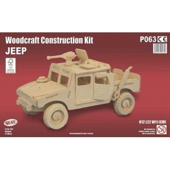 P063 - 5060027570653 - Quay - Maquette en bois Voiture Jeep - 2