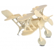 Maquette en bois Avion biplan