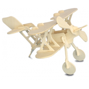 P002 - 5060027570370 - Quay - Maquette en bois Avion biplan
