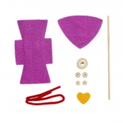 Kit lutin en feutrine 15 cm Violet