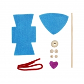 Kit lutin en feutrine 15 cm Bleu ciel