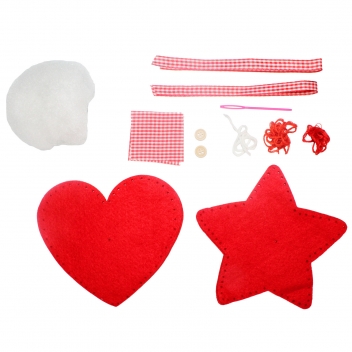 L293433 - 3701385304529 - Sodertex - Kit coeur et étoile en feutrine 2 pièces - 3