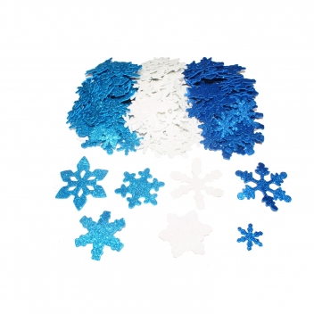 L833976 - 3701385300446 - Sodertex - Sticker en mousse Flocons de neige pailletés 240 pièces - 4
