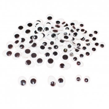 L773915 - 3701385300842 - Sodertex - Yeux adhésifs ovales Noirs Ø10 à 15 mm 100 pièces - 4