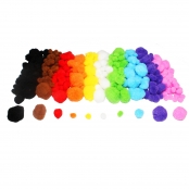 Pompons Couleurs & tailles assorties 300 pièces