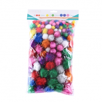 L791918 - 3701385301443 - Sodertex - Pompons métalliques Couleurs & tailles assorties 200 pièces - 2