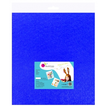 L172413 - 3900001724134 - Sodertex - Feutrine 1 mm Polyester 45 x 50 cm Bleu électrique