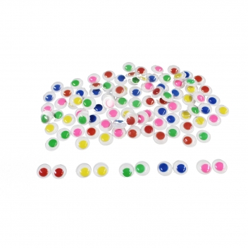 L771913 - 3701385300811 - Sodertex - Yeux mobiles adhésifs couleurs Ø10 mm 100 pièces - 3