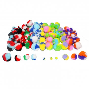 L793919 - 3701385301450 - Sodertex - Pompons tricolores Couleurs & tailles assorties 200 pièces - 3