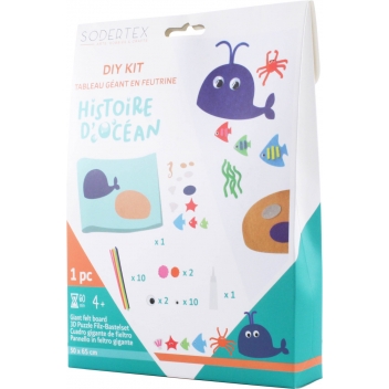 L600900 - 3701385302624 - Sodertex - Kit tableau en feutrine Histoire d'océan - 5