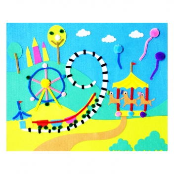 L602902 - 3701385302648 - Sodertex - Kit tableau en feutrine Joli carrousel - 6