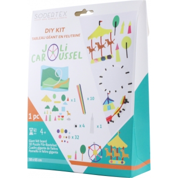 L602902 - 3701385302648 - Sodertex - Kit tableau en feutrine Joli carrousel