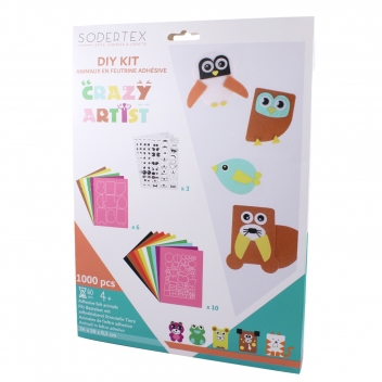 L604904 - 3900006049041 - Sodertex - Kit Crazy Artist plus de 40 créations en feutrine - 2