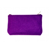 Porte-monnaie en feutrine 12 x 7 cm Aubergine