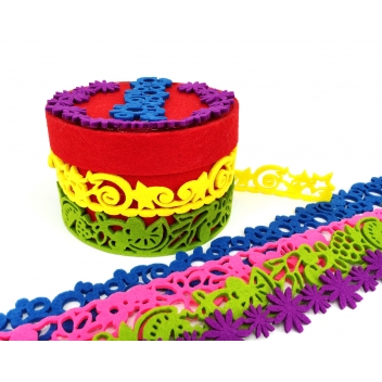 L283005 - 3701385300637 - Sodertex - Ruban dentelle de feutrine x 5 - 3