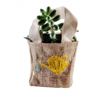L420000 - 3701385300545 - Sodertex - Sac pot de fleur en toile de jute x 10 - 5