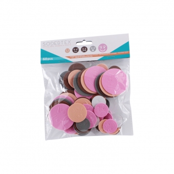 L820977 - 3701385301078 - Sodertex - Sticker en mousse Visages expressifs 60 pièces