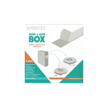 L903001 - 3701385301054 - Sodertex - Fermeture scratch adhésive 2 cm x 10 m Blanc