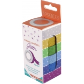 Masking tape pailleté 1,5 cm 6 rubans Glitter