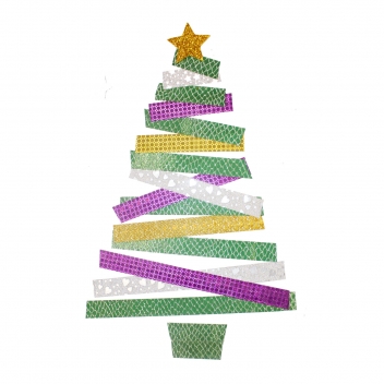 L911000 - 3701385301573 - Sodertex - Masking tape pailleté 1,5 cm 6 rubans Glitter déco - 3