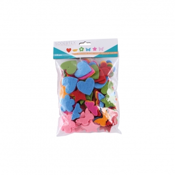 L289970 - 3701385301672 - Sodertex - Forme feutrine pour guirlande Fleur papillon coeur étoile - 2