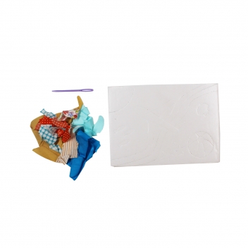 L612912 - 3900006129125 - Sodertex - Kit DIY Tissu au numéro Aventure Plage 18x13 cm - 3