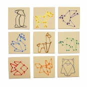 Kit string art pour Enfant Tableau de fil tendu Orig\'animals