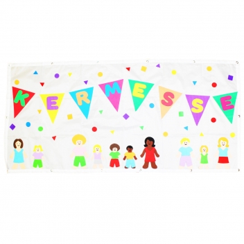 L718001 - 3701385301009 - Sodertex - Bannière à colorier 130x62 cm blanc - 3