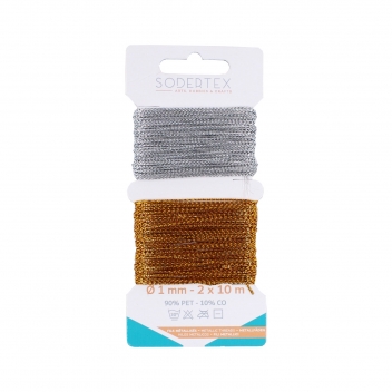 L799070 - 3701385301528 - Sodertex - Fil doré et argenté 1mm x 10 m 2 pièces - 4