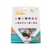Gommettes autocollantes en mousse Étoiles pailletée