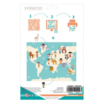 L940002 - 3900009400023 - Sodertex - Gommettes Stickers Enfant du monde 240 pièces