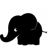 Sticker Géant en ardoise Elephant 80 x 58 cm 1 pièce