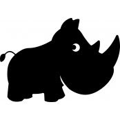Sticker Géant en ardoise Rhinoceros 80 x 58 cm 1 pièce