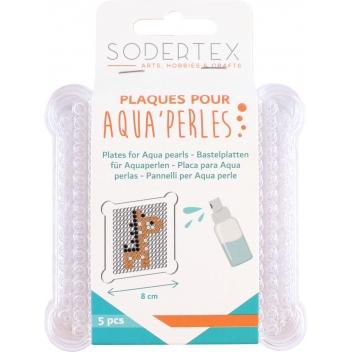 L980002 - 3701385301900 - Sodertex - Plaques pour aqua perles 8x8 cm 5 pièces - 2