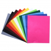 Feutrine 1 mm Polyester 24 x 30 cm Assort. 12 coupons