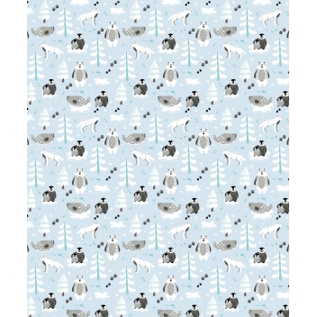 L110050 - 3701385305342 - Sodertex - Coupons de coton Animaux 45,5 x 55 cm 4 pièces - 5