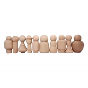 Gros Pion Personnages en bois Fantaisie 7 cm 10 pièces