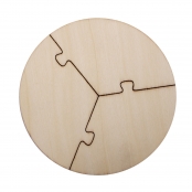 Puzzles rond en bois 13 cm 3 pièces