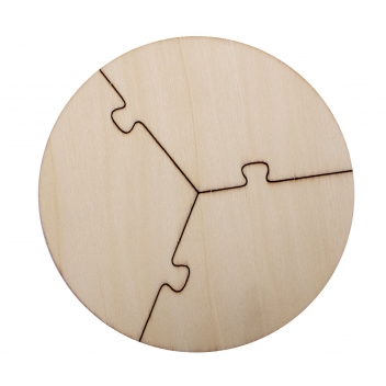 L310100 - 3701385304932 - Sodertex - Puzzles rond en bois 13 cm 3 pièces - 2