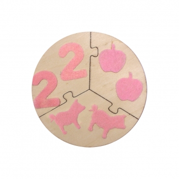 L310100 - 3701385304932 - Sodertex - Puzzles rond en bois 13 cm 3 pièces